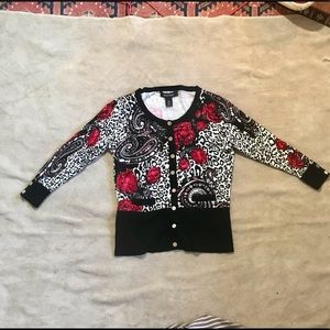 White House black market WHBM 3/4 sleeve cardigan sweater XS